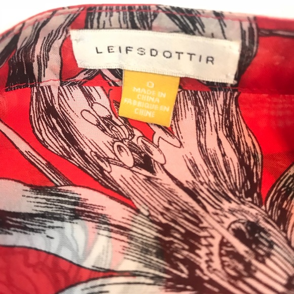 LEIFSDOTTIAR ANTHROPOLOGIE 100% SILK BLOUSE SZ 0 - Picture 5 of 6